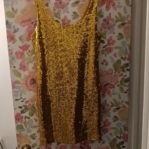 J for Justify Gold Sequin Mini Dress